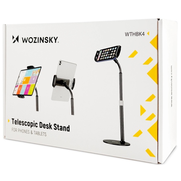 Wozinsky Suport Stand Pentru Telefon / Tabletă Reglabil Birou Negru WTHBK4